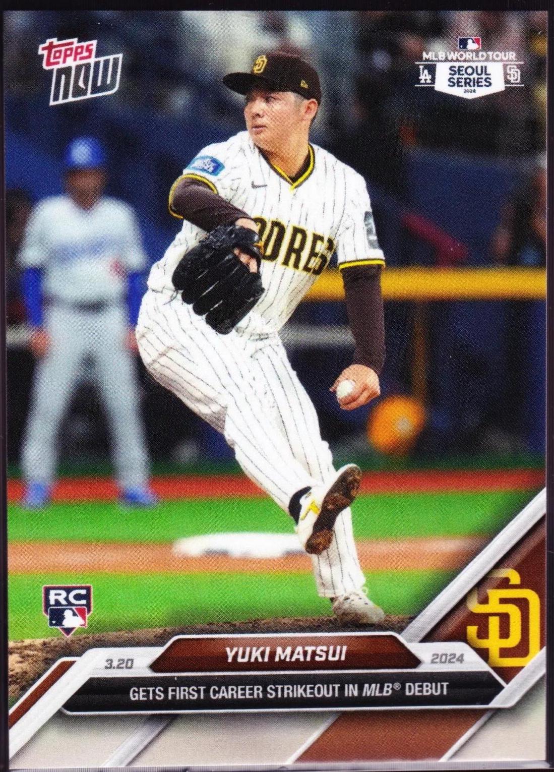 Yuki Matsui #2 Baseball Cards 2024 Topps Now