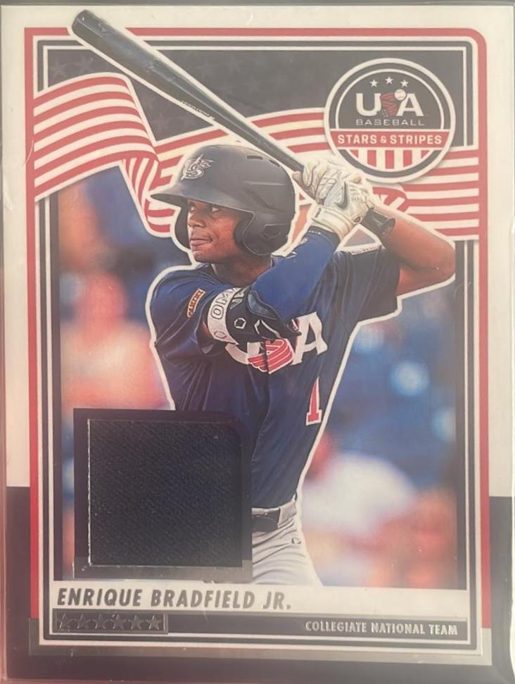 Enrique Bradfield Jr. #JM-EBJ 2024 Panini Stars & Stripes USA Baseball Alumni Jumbo Materials