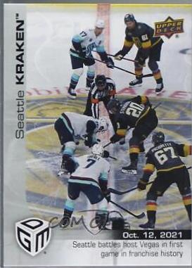Seattle Kraken / Vegas Golden Knights #1 Hockey Cards 2021 Upper Deck Game Dated Moments