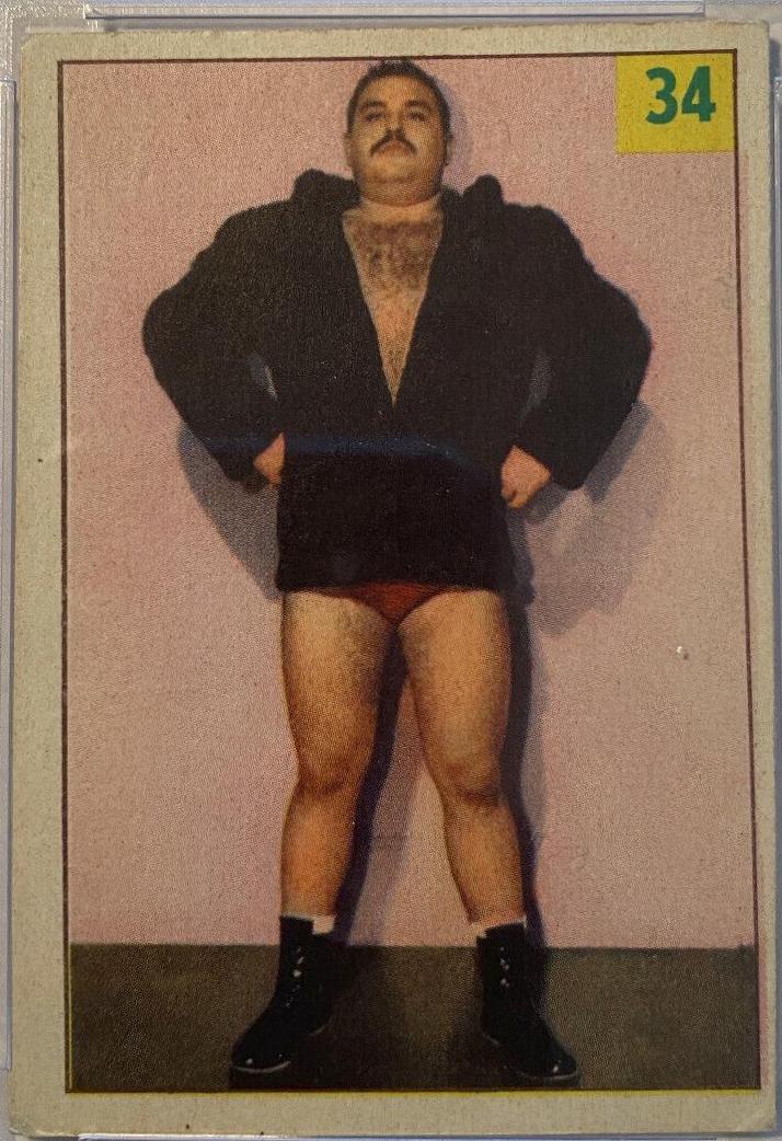 Hassen Bey #34 Wrestling Cards 1955 Parkhurst