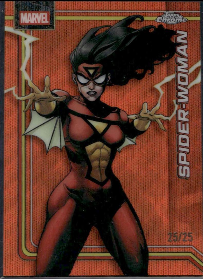 Spider-Woman Orange Wave Refractor