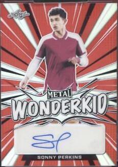 Sonny Perkins #WK-SP1 2022 Leaf Metal Wonderkid Autographs Soccer