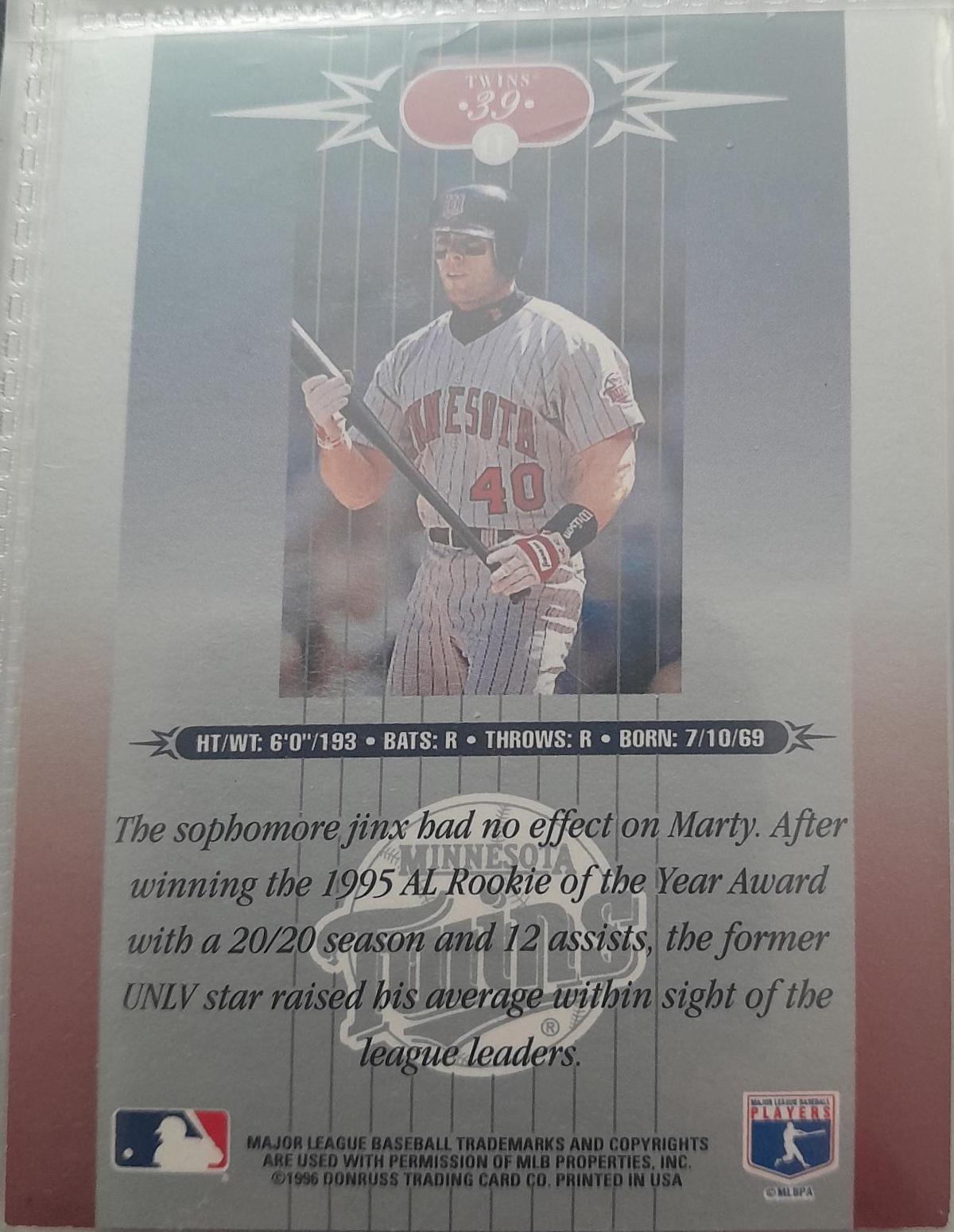 Marty Cardova #39 Baseball Cards 1996 Leaf Limited