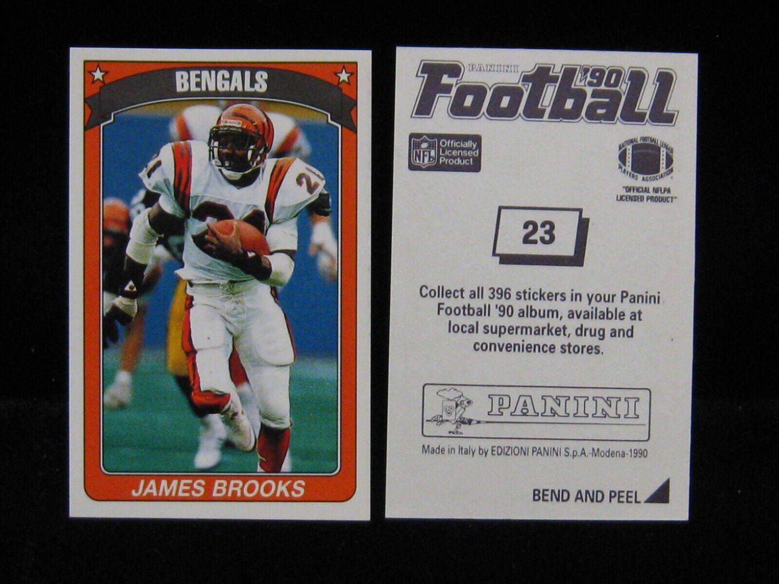 James Brooks #23 Football Cards 1990 Panini Sticker
