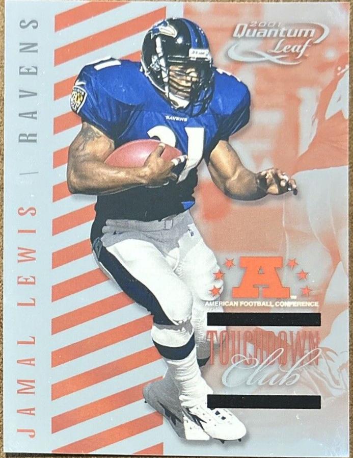 Jamal Lewis #TC14 Football Cards 2001 Quantum Leaf Touchdown Club