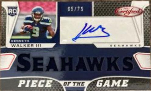 Kenneth Walker III #PGS-KW Prices | 2022 Panini Certified Piece of