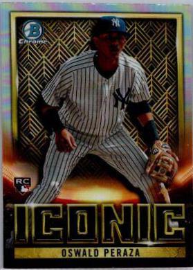 Oswald Peraza #BI-24 Baseball Cards 2023 Bowman Chrome Iconic