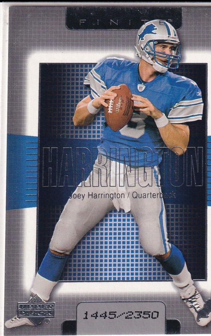 Joey Harrington #3 Football Cards 2003 Upper Deck Finite