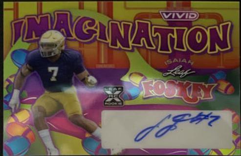 Isaiah Foskey #VI-IF1 Football Cards 2023 Leaf Vivid Autographs Imagination