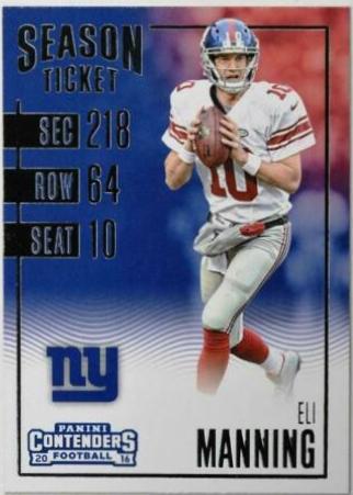Eli Manning #4 Football Cards 2016 Panini Contenders