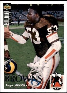 Pepper Johnson #373 Football Cards 1994 Collector's Choice
