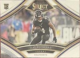 Zay Flowers #4 Football Cards 2023 Panini Select Snapshots