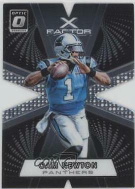 Cam Newton #5 Football Cards 2016 Panini Donruss Optic X-Factor