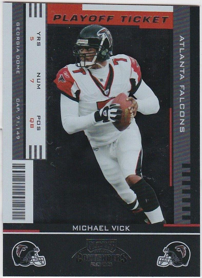 Michael Vick #4 Football Cards 2005 Playoff Contenders