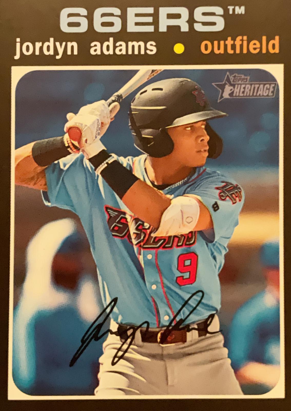 Jordyn Adams #36 Baseball Cards 2020 Topps Heritage Minor League