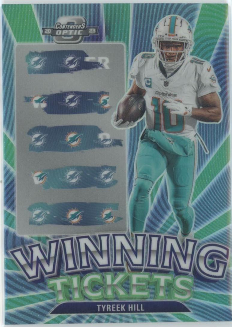Tyreek Hill #7 Football Cards 2023 Panini Contenders Optic Winning Tickets