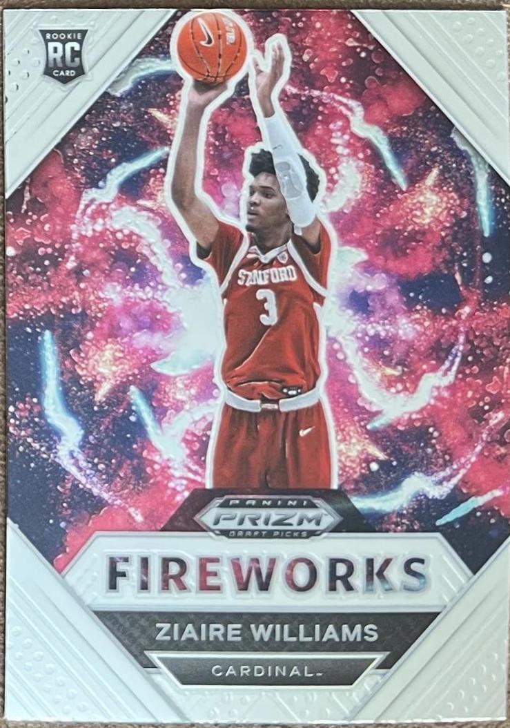 Ziaire Williams #13 Basketball Cards 2021 Panini Prizm Draft Picks Fireworks