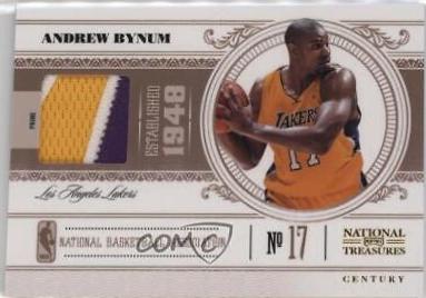 Andrew Bynum #44 Basketball Cards 2010 Panini National Treasures