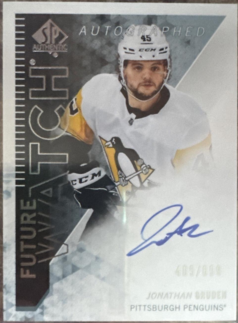 Jonathan Gruden #RFWA-GR 2023 Sp Authentic Retro Future Watch Autograph Hockey