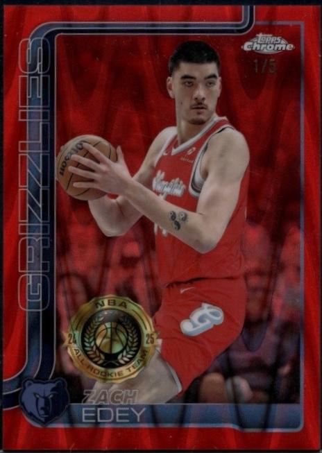 Zach Edey [Red Wave Refractor] #128