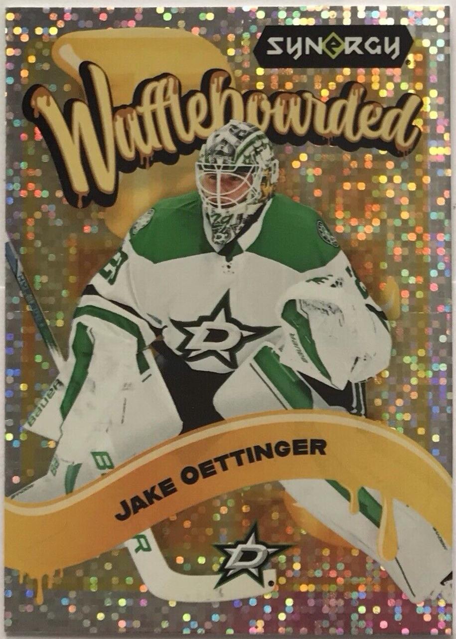 Jake Oettinger #WB-3 Hockey Cards 2024 Upper Deck Synergy Waffleboarded