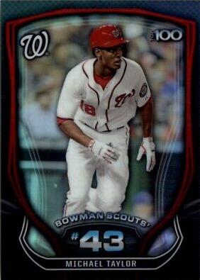 Michael Taylor #BTP43 Baseball Cards 2015 Bowman Scout's Top 100