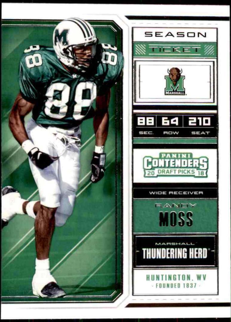 Randy Moss #81 2018 Panini Contenders Draft Picks Football