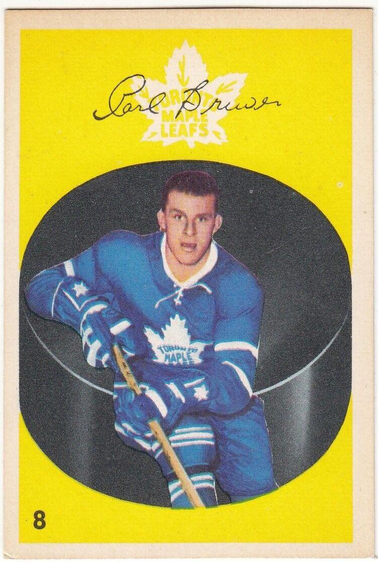 Carl Brewer #8 Hockey Cards 1962 Parkhurst