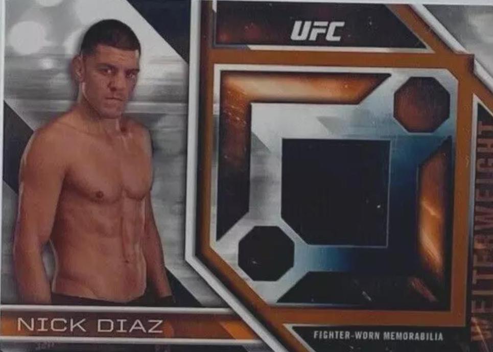Nate Diaz #FMR-NDI Ufc Cards 2017 Topps UFC Knockout Fight Mat Relics