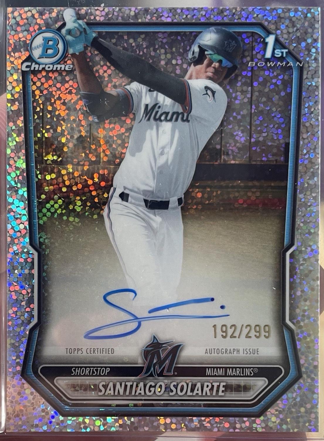 Santiago Solarte #CPA-SS 2026 Bowman Chrome Baseball Chrome Prospect Autographs