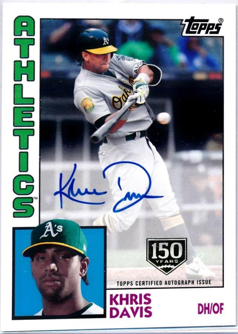 Khris Davis #KD 2019 Topps 1984 Baseball Autographs