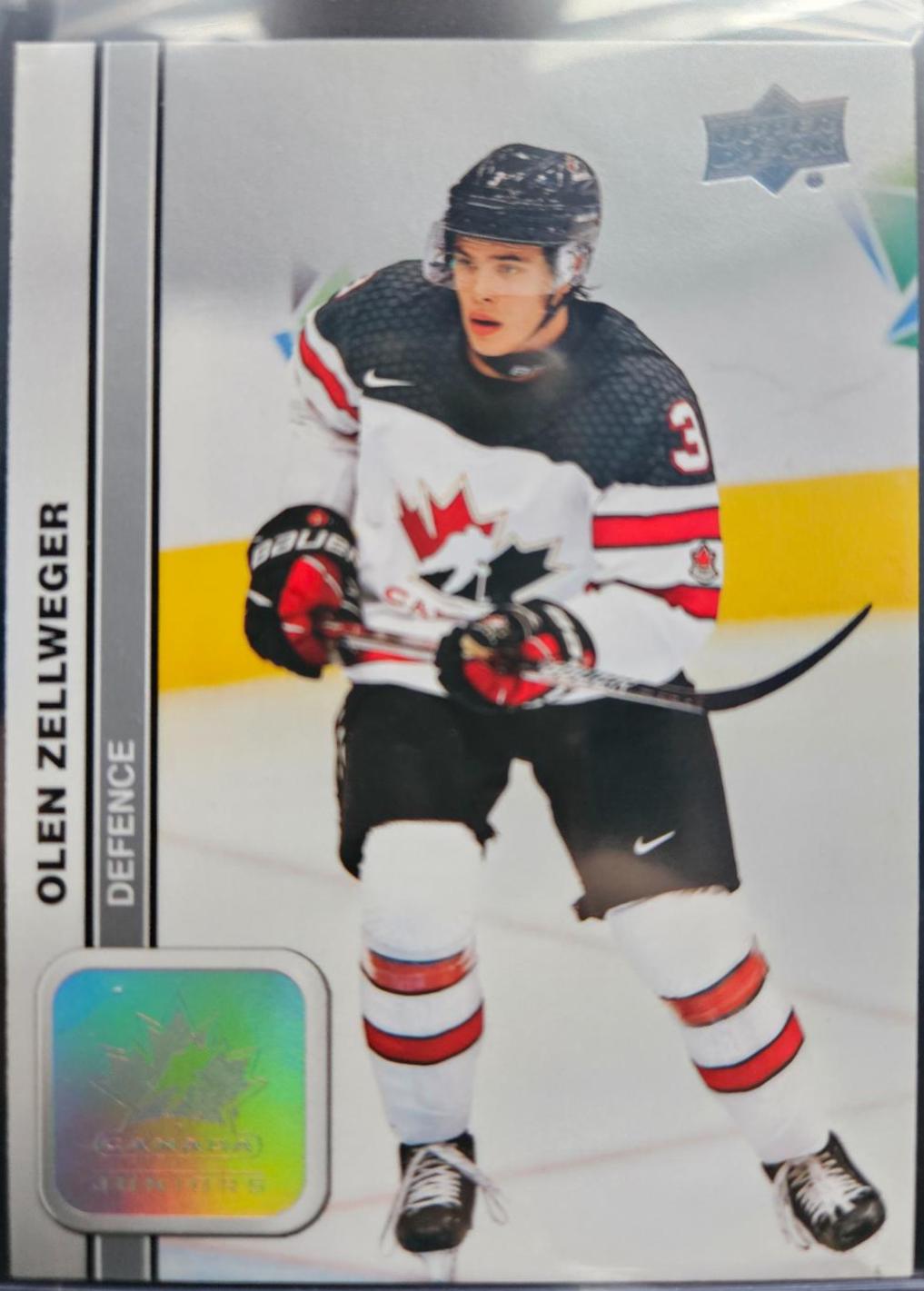 Olen Zellweger #3 Hockey Cards 2023 Upper Deck Team Canada Juniors