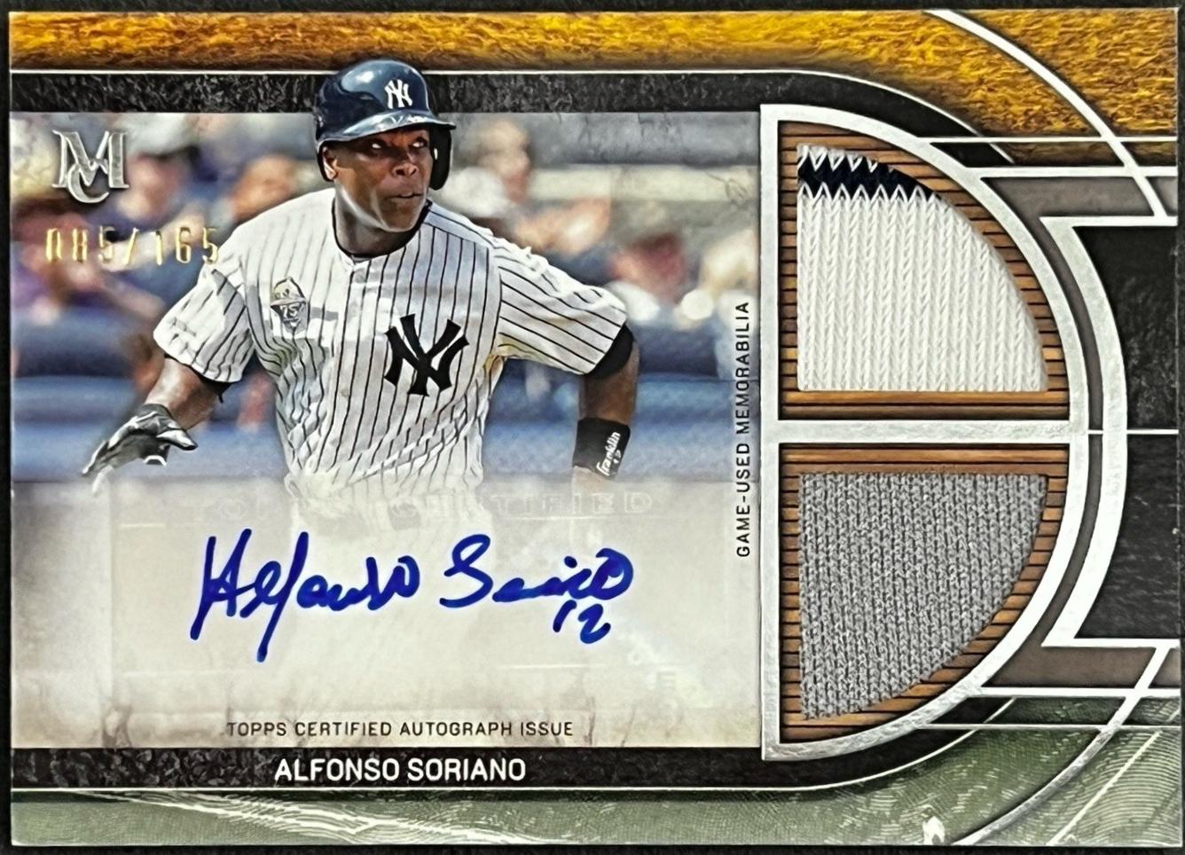 Alfonso Soriano #SPDRA-AS 2025 Topps Museum Collection Single Player Signature Swatch Dual Relic Autograph Baseball