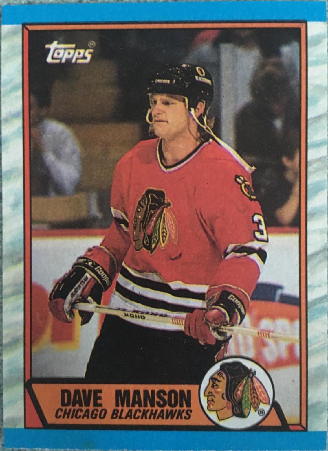Dave Manson #150 Hockey Cards 1989 Topps