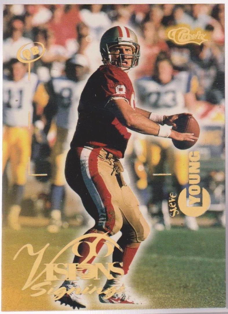 Steve Young #33 Football Cards 1996 Classic Visions Signings
