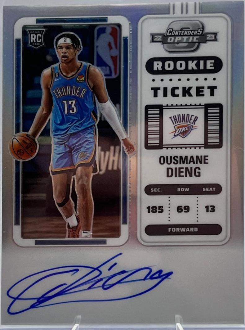 Ousmane Dieng #113 Basketball Cards 2022 Panini Contenders Rookie Playoff Ticket
