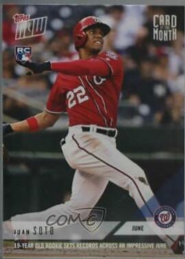 Juan Soto #M-JUN Baseball Cards 2018 Topps Now Card of the Month