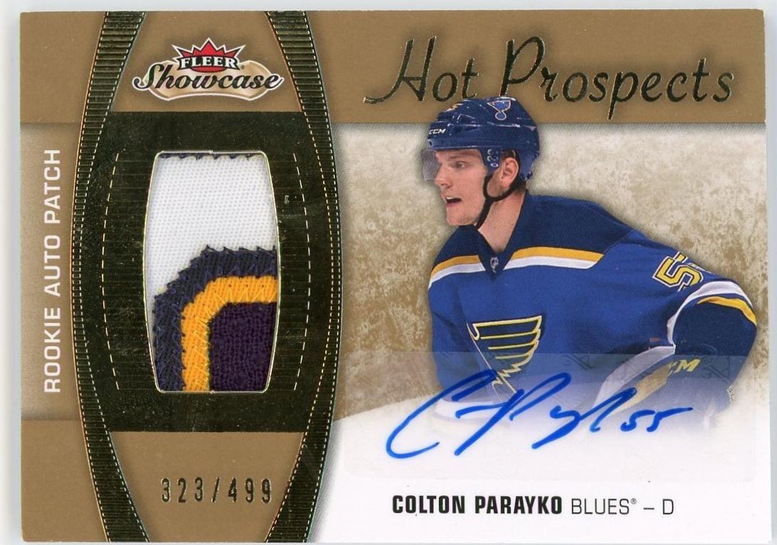 Colton Parayko #142 2015 Fleer Showcase Hockey