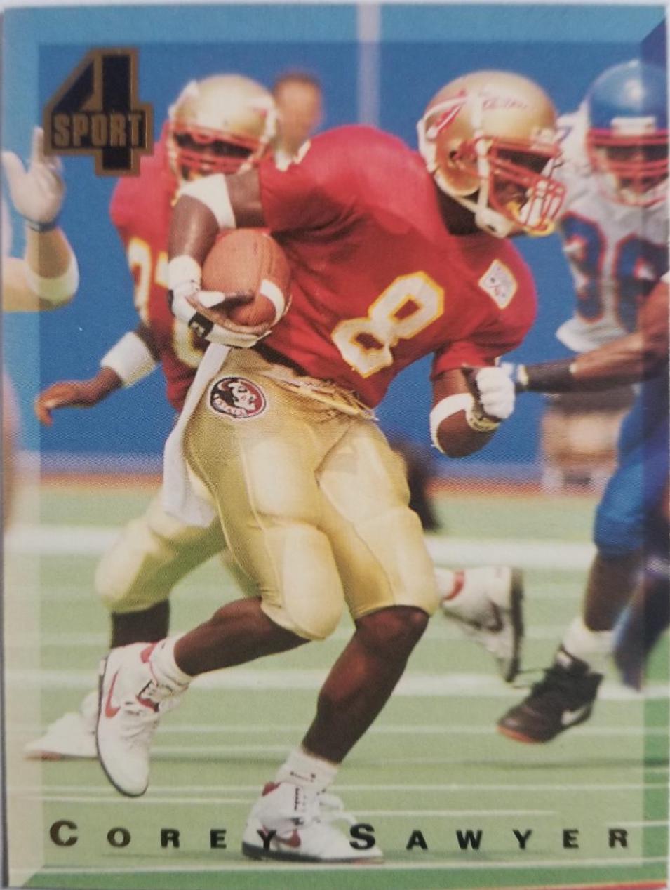 Corey Sawyer #86 Football Cards 1994 Classic 4 Sports Tri Cards