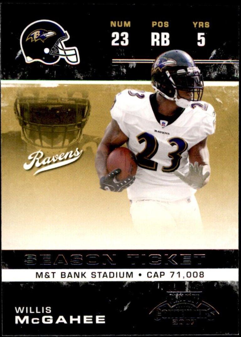 Willis McGahee #9 Football Cards 2007 Playoff Contenders