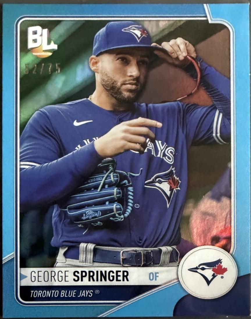 George Springer #WR-72 2023 Topps Big League Wrapper Redemption Baseball