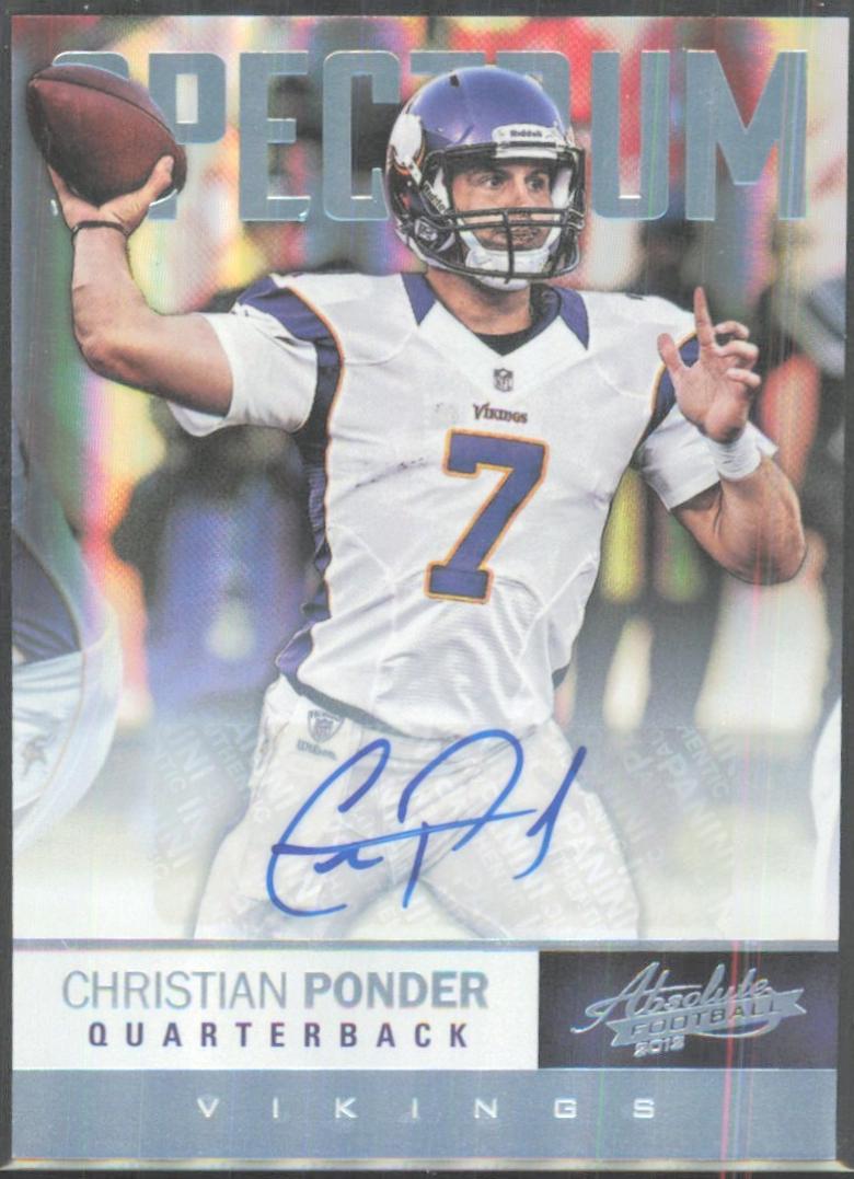 Christian Ponder [Spectrum Platinum Autograph] #62