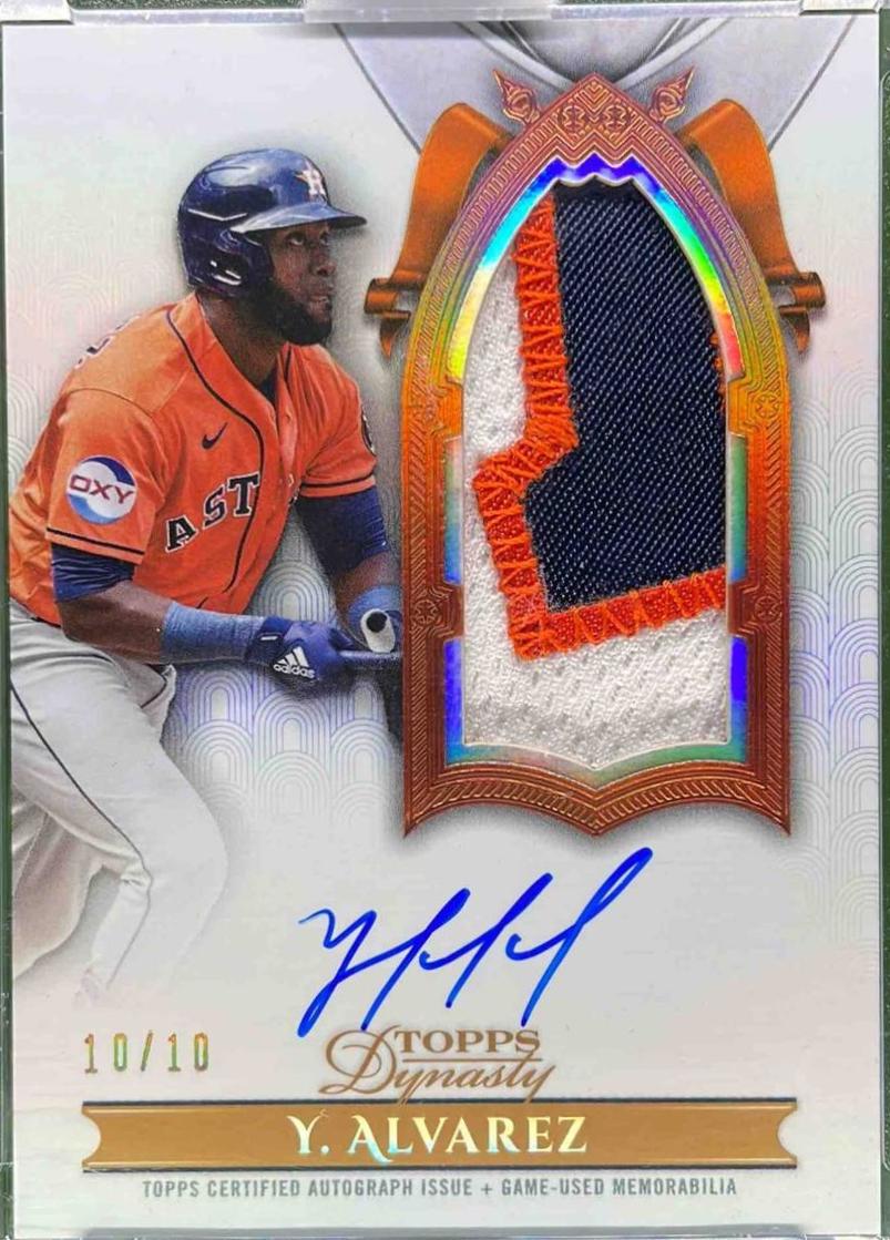 Yordan Alvarez [Autograph Patch Vertical] #DAPB-YA2