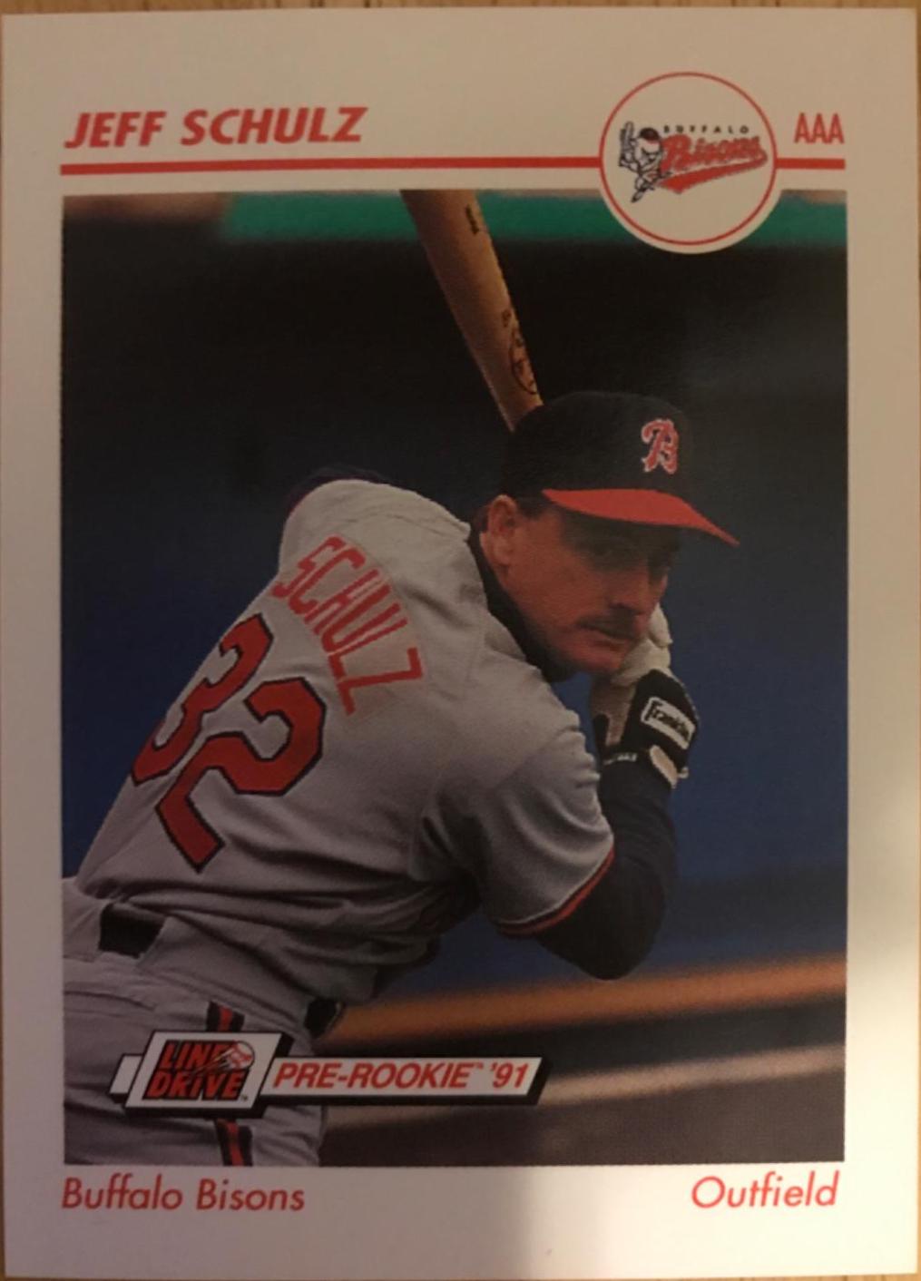 Jeff Schulz #45 Baseball Cards 1991 Impel Line Drive