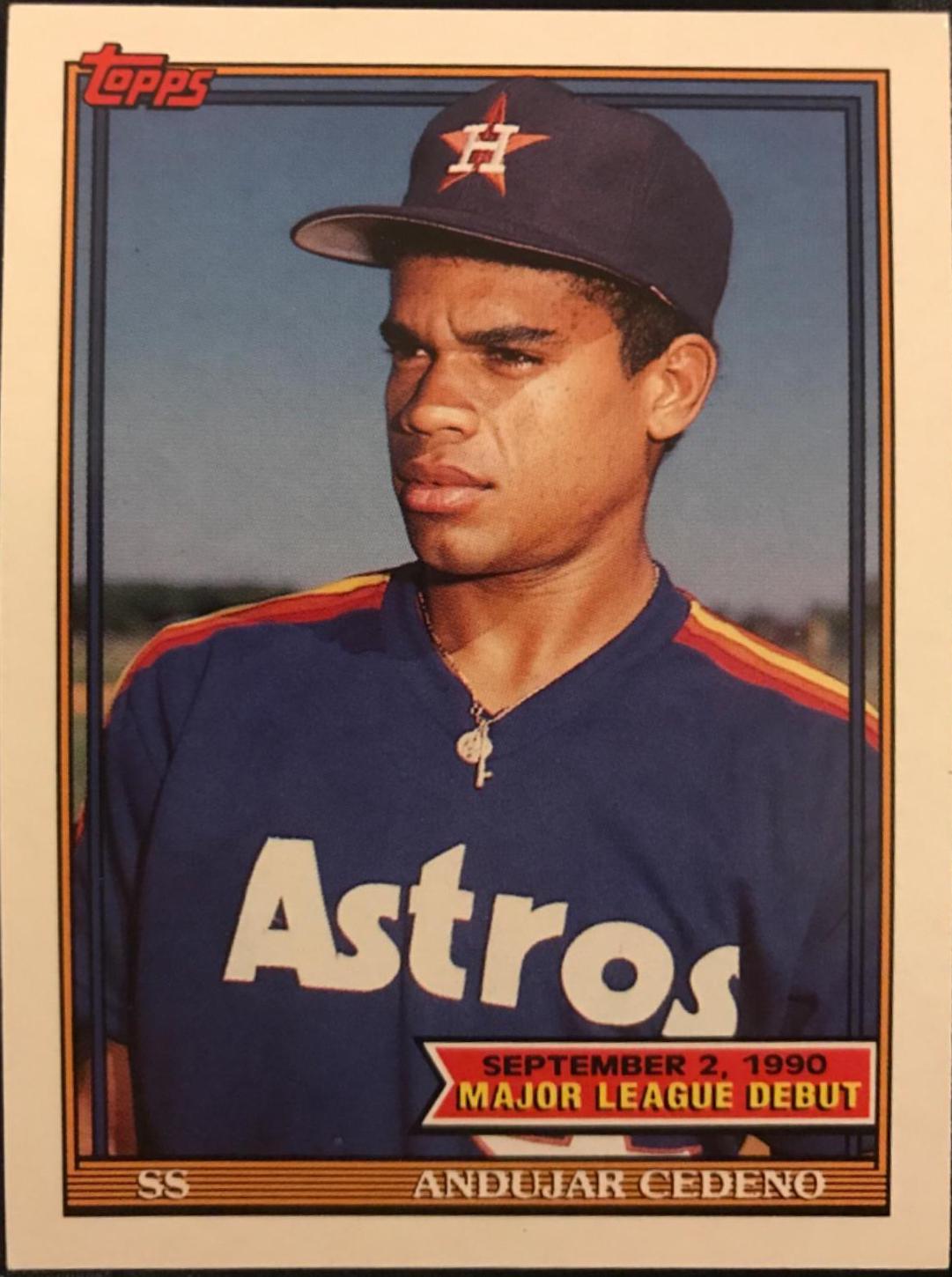 Andujar Cedeno #28 Baseball Cards 1991 Topps '90 M.L. Debut