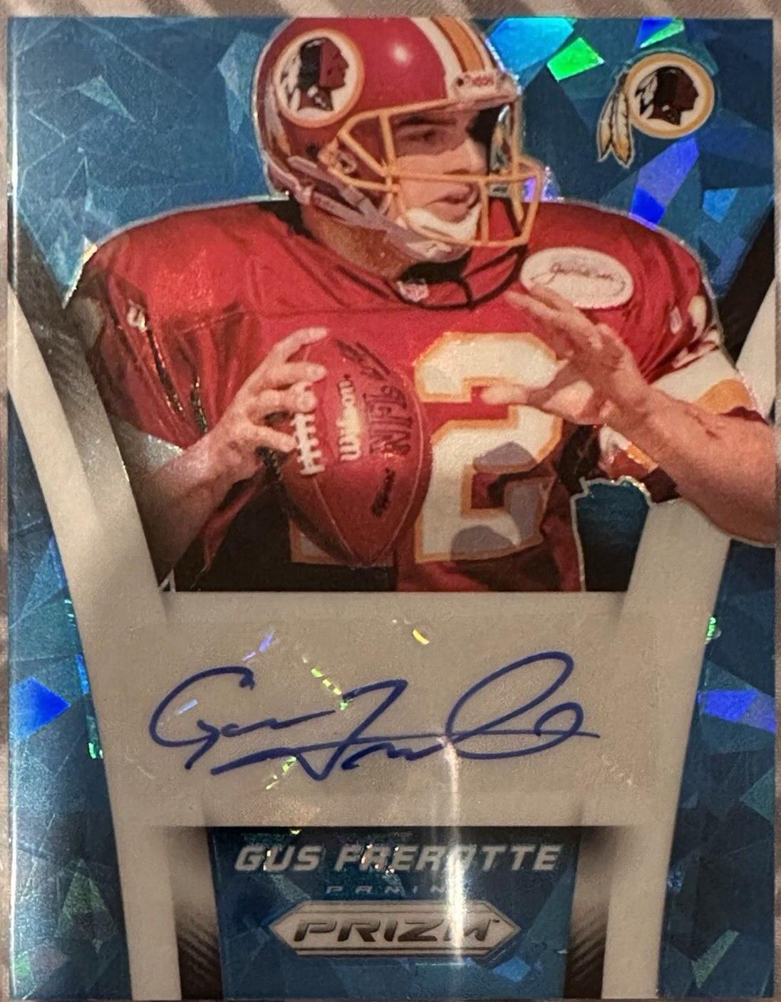 Gus Frerotte [Blue Ice] #FBA-GFE Football Cards 2024 Panini Prizm Flashback Autograph