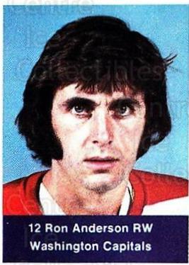 Ron Anderson Hockey Cards 1974 NHL Action Stamps