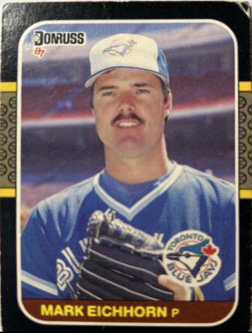 Mark Eichhorn #321 Baseball Cards 1987 Donruss