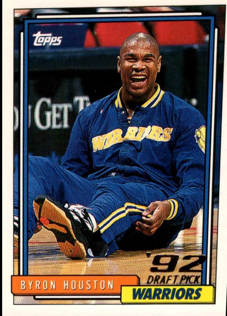 Byron Houston #338 Basketball Cards 1992 Topps