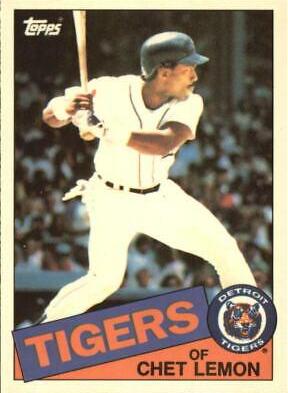 Chet Lemon #20 Baseball Cards 1985 Topps Tiffany